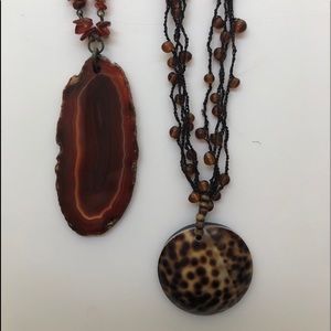 2 stone charmed necklaces